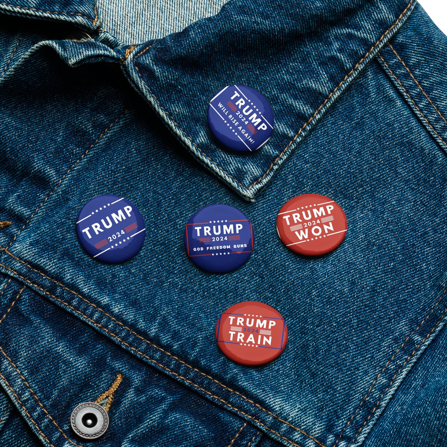 Set of Trump pin buttons